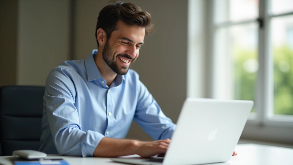 Imprenditore italiano che verifica il design responsivo del suo nuovo sito web