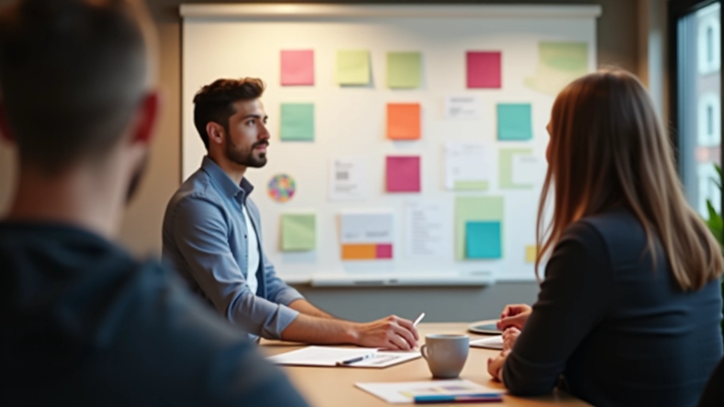 Team che discute l'identità brand e la palette colori di un nuovo progetto
