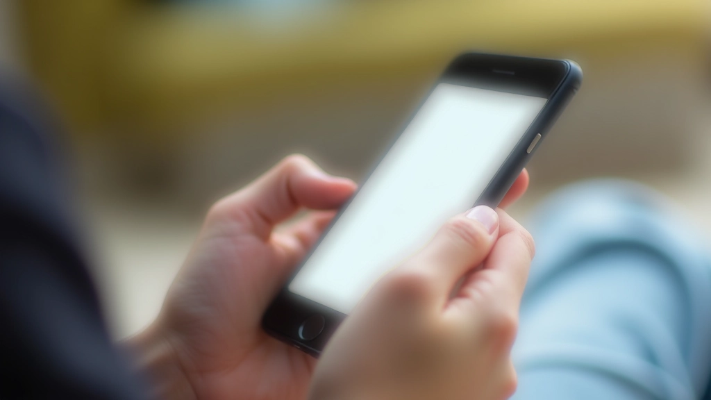 Mano che scorre uno smartphone mostrando pagina web ben strutturata, elementi ben spaziati e leggibili, layout responsivo