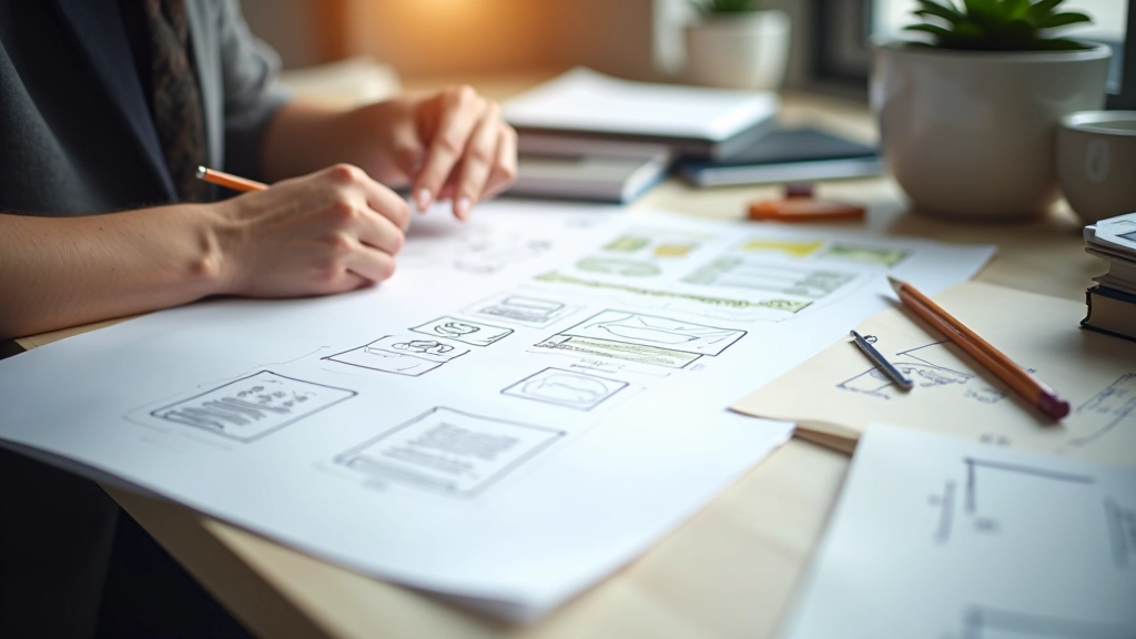 Processo di progettazione del sito web con sketch e wireframe dei layout responsivi